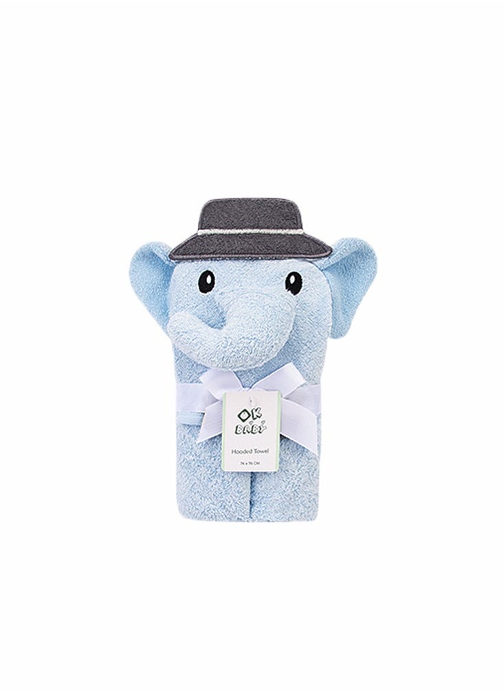 Factory Price - Animal Stuffed Newborn Hooded Towel Gift Set - Mr. Elephant - Image 1