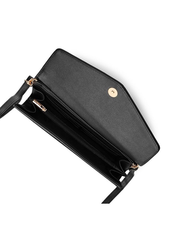 Fastrack Solid Sling Bag For Women, Girls and Ladies | with Adjustable Sling Straps | Made of Premium PU Material | Ladies Purse Handbag | Slings For Casual Carry, Black - Image 5