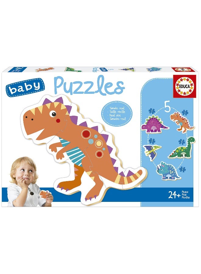 EDUCA لعبة بازل الديناصورات 21 قطعة للأطفال الصغار | لعبة جigsaw للتطوير والمرح للأولاد والبنات، العمر 2+ - Image 1