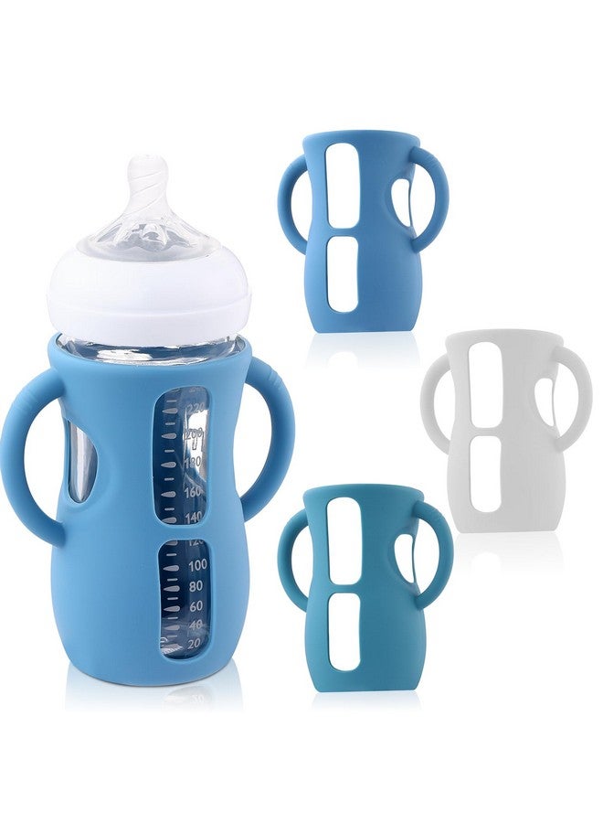 Hranio Silicone Bottle Covers Silicone Sleeve for Avent Natural Glass Baby Bottles Fits Philips Avent Glass Bottle Sleeve Phillips Avent Glass Bottles 8oz (3 Pcs) - Image 1