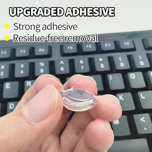 VNLEXMC Transparent Glass Long Nail Keyboard Caps – 80 Raised Cat Head Keyboard Stickers, Nail-Safe Typing Bubbles, Clear PC/Laptop/Desktop/Calculator Key Covers - Image 5