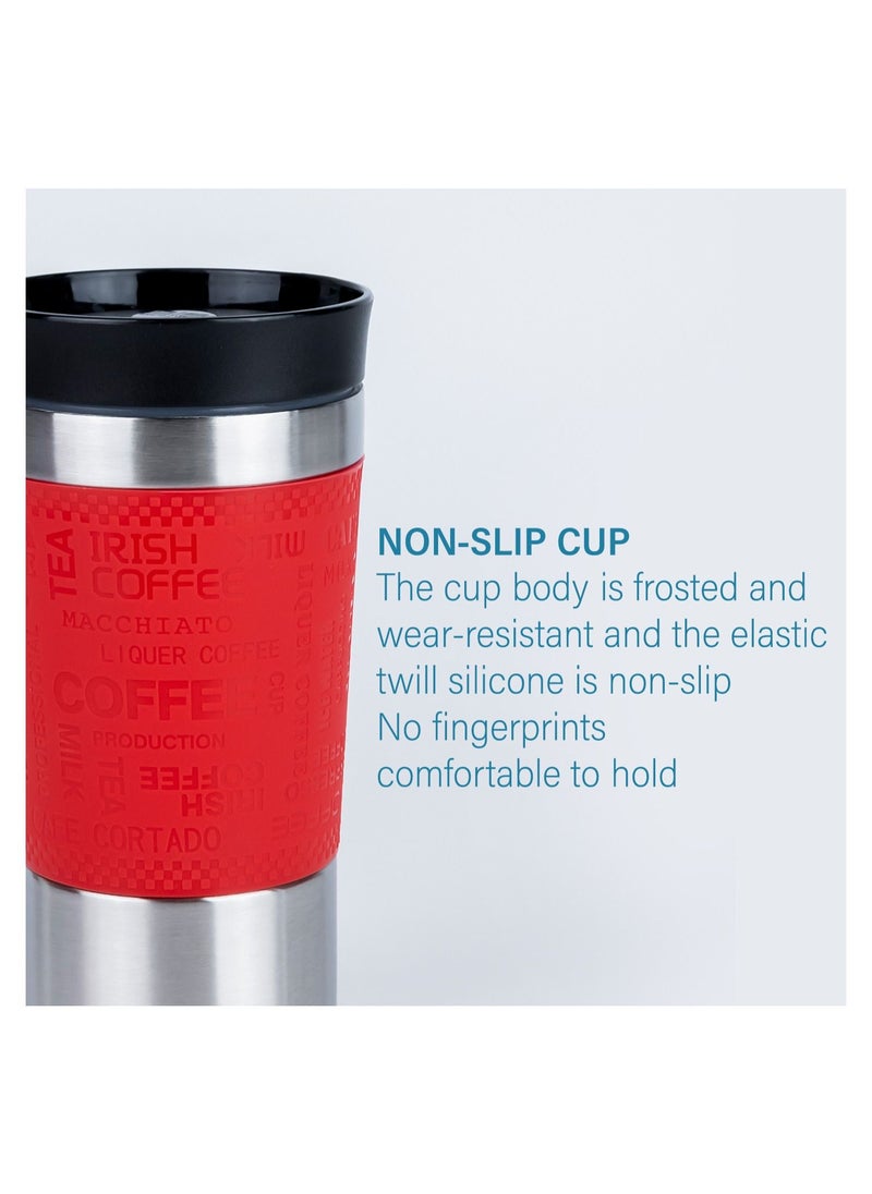 Nessan Tumbler Stainless Steel Vacuum Insulated Travel Mug Water Coffee Cup for Home Office Outdoor Works Great for Ice Drinks and Hot Beverage (450ml, Red) - pzsku/Z0296E03A93C105C37229Z/45/_/1692026491/e57c6b45-79d4-4fd6-bc5d-6bd1a83ae27c