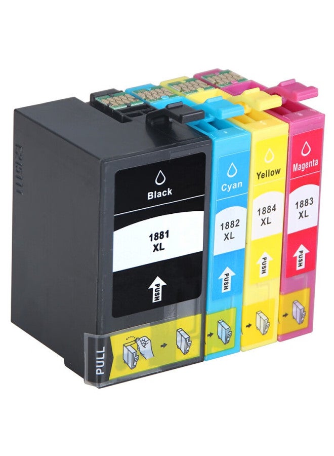 Huiwei T1881 خرطوشة حبر متوافقة مع طابعات Epson Wf-3641 7111 7621 7218 7728 خرطوشة حبر T1881-t1884 مجموعة أربعة ألوان - Image 2