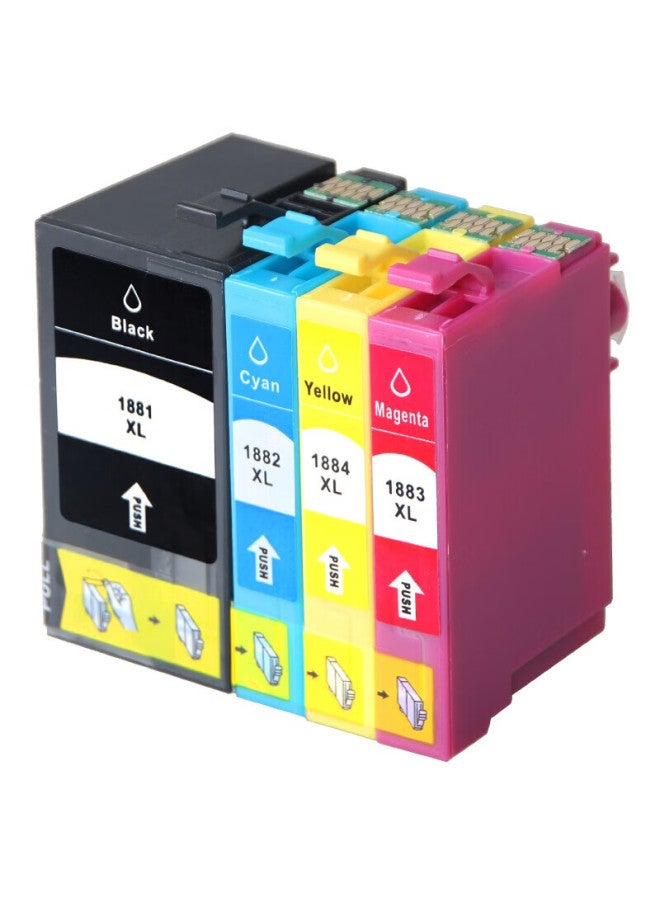 Huiwei T1881 خرطوشة حبر متوافقة مع طابعات Epson Wf-3641 7111 7621 7218 7728 خرطوشة حبر T1881-t1884 مجموعة أربعة ألوان - Image 3