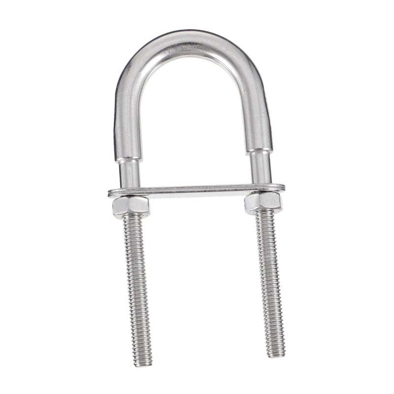 Stainless Steel 304 M8x100 U-Bolt with Nuts and Washer, Wear-Resistant U-Shaped Clamp Fastener for Industrial, Marine, and Automotive Applications - Image 1