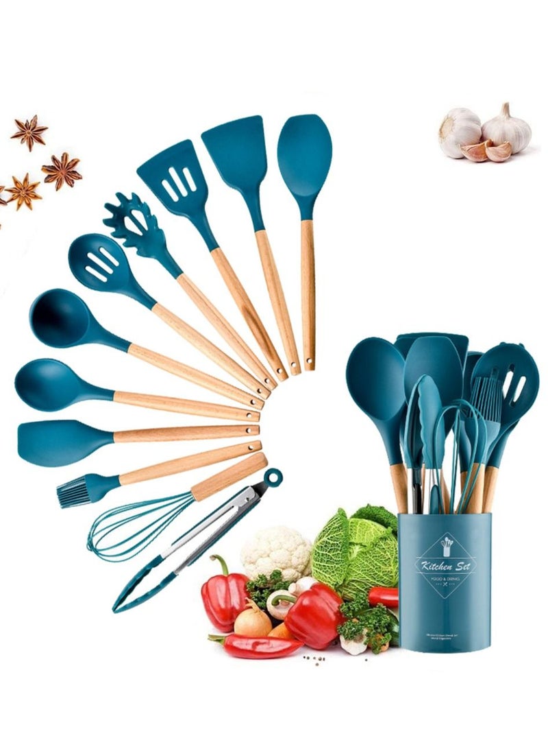 واي آند دي 12-Piece Silicone Kitchen Utensil Set Cooking Tools For Nonstick Heat Cookware  - Image 1