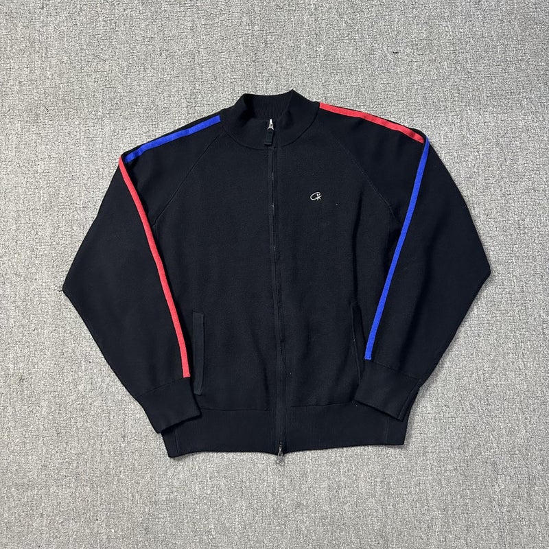 Corteiz Trendy Brand Wool Zipper Cardigan Jacket American Retro Street Hip-Hop Jacket for Men and Women Khaki color  - Image 2