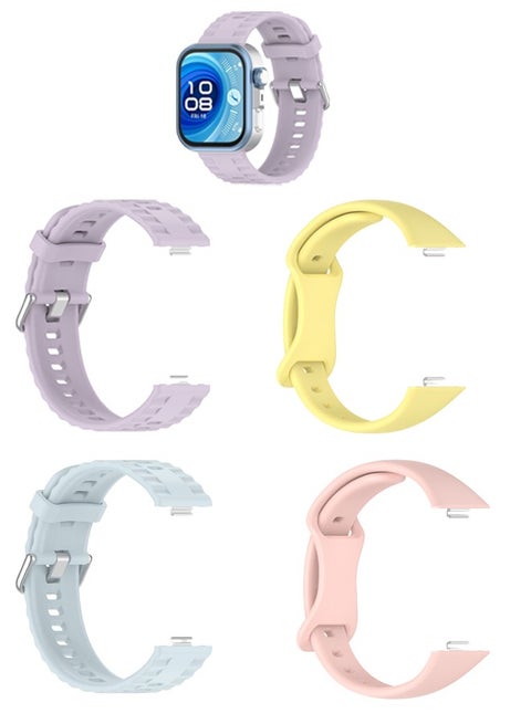 4PCS Strap for HUAWEI Watch Fit 3/HUAWEI Watch Fit 4/Pro, Silicone Watchband Replacement Bracelet