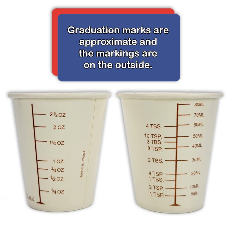 NSI 50 3oz Coated Paper Graduated Measuring Cups for Mixing Paint, Stain, Epoxy, Resin; Disposable, Recyleable, from Renewable Resource Bamboo, Wax Coated by NetSellsIt - Image 5