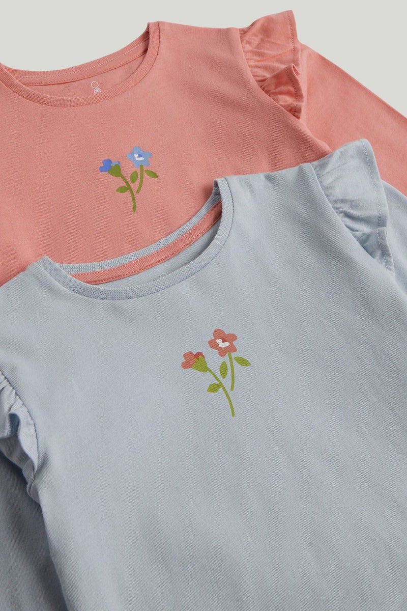 mothercare 2 Pack Floral Pyjamas - Image 2