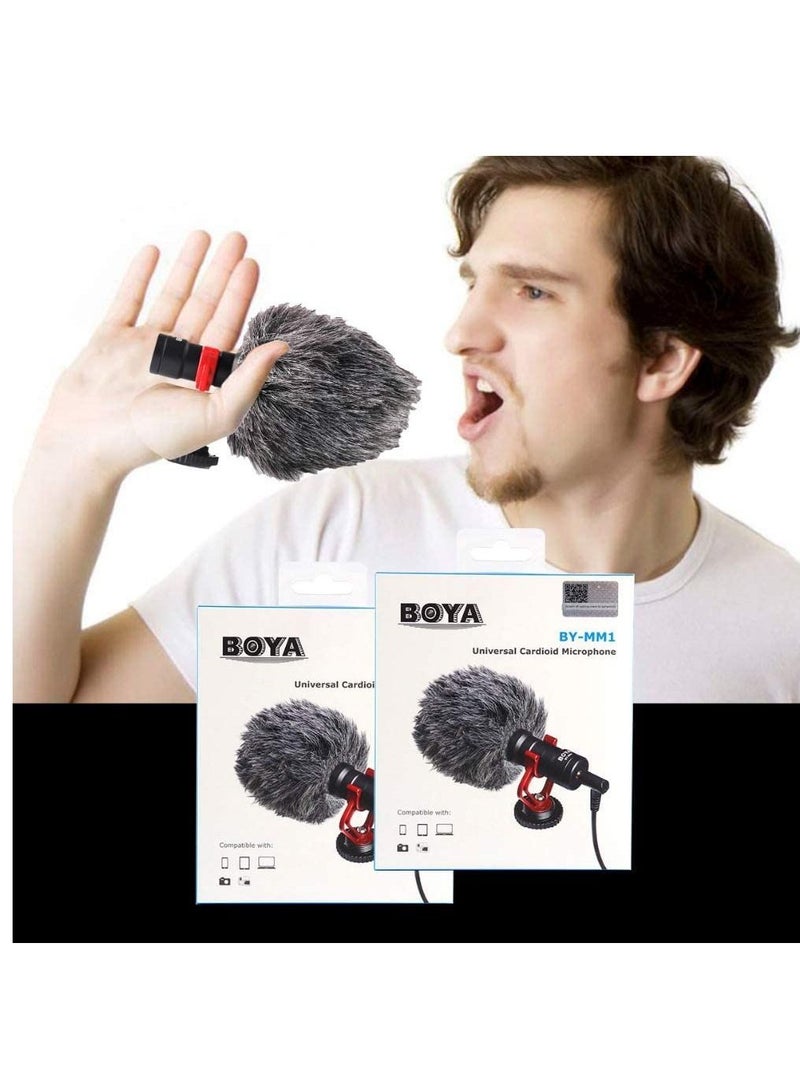 Shotgun Video Microphone, Universal Compact On-Camera Mini Recording Mic, Directional Condenser for DSLR, Camcorder, iPhone, Android Smartphones, Mac, Tablet - Image 2