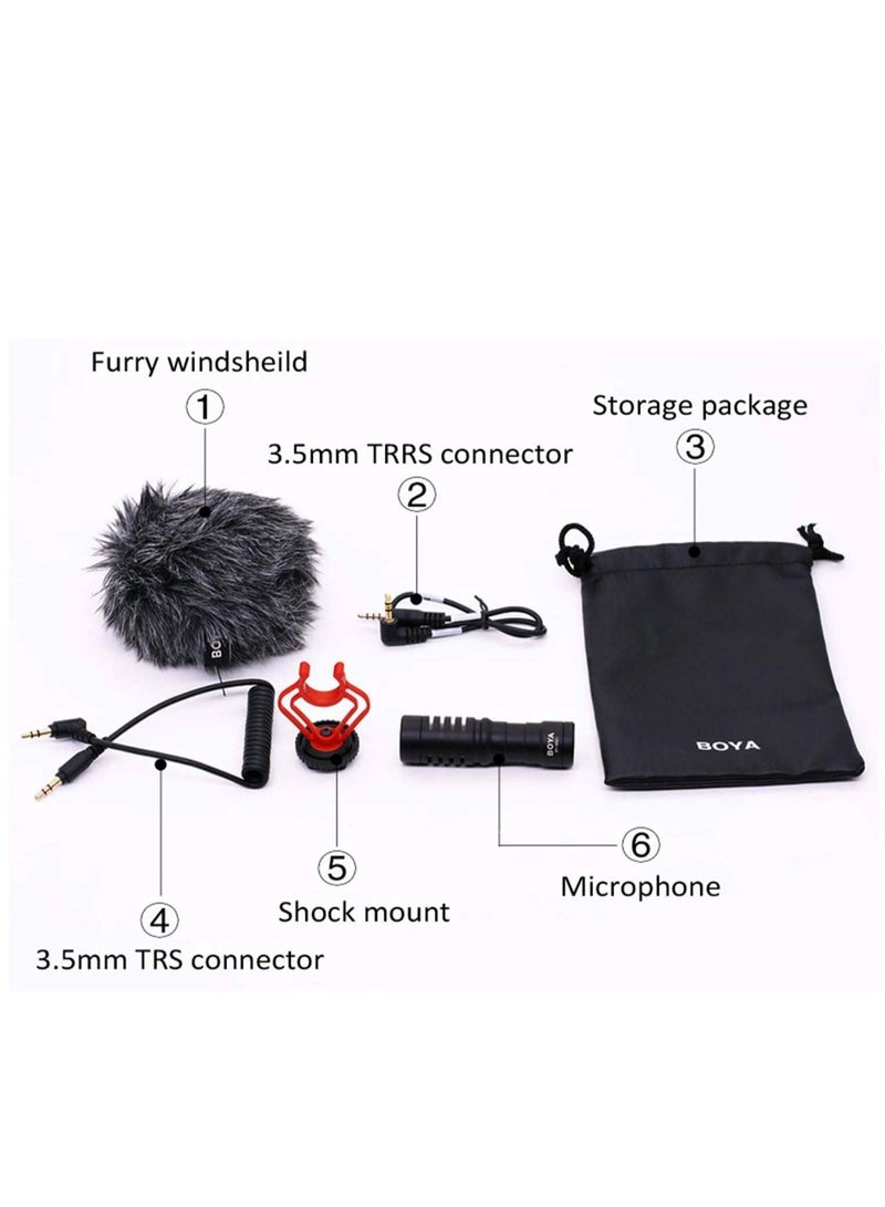 Shotgun Video Microphone, Universal Compact On-Camera Mini Recording Mic, Directional Condenser for DSLR, Camcorder, iPhone, Android Smartphones, Mac, Tablet - Image 4
