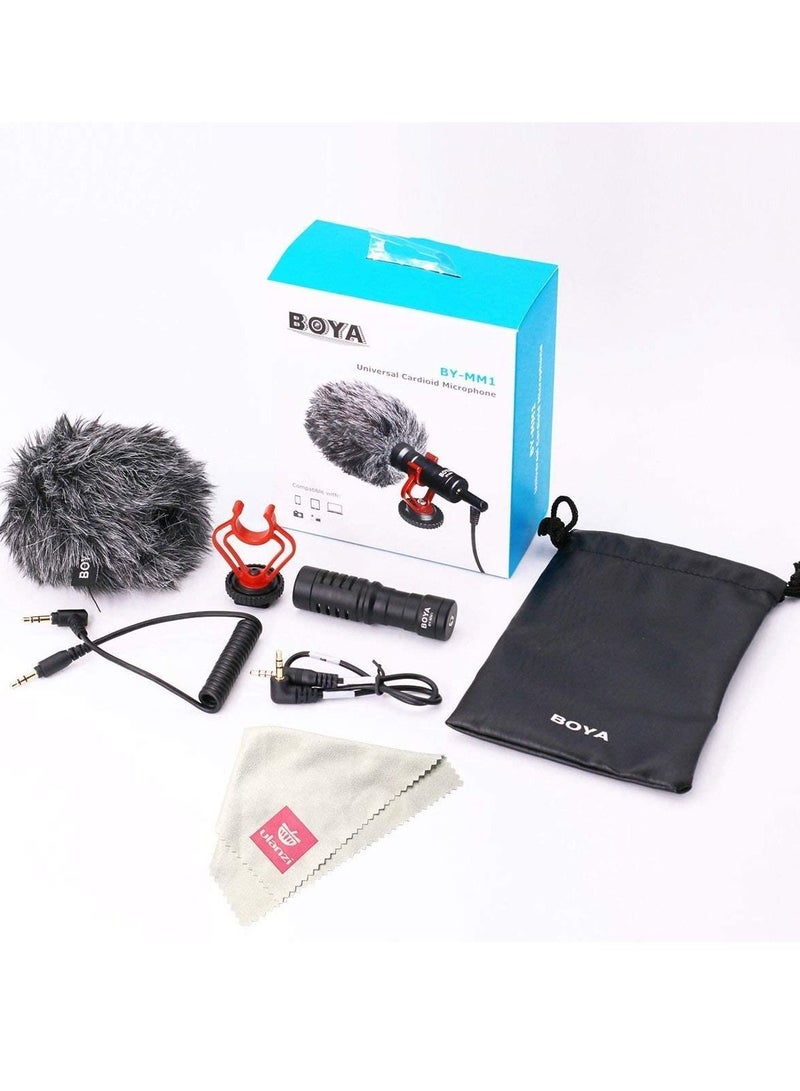 Shotgun Video Microphone, Universal Compact On-Camera Mini Recording Mic, Directional Condenser for DSLR, Camcorder, iPhone, Android Smartphones, Mac, Tablet - Image 3