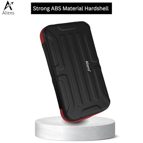 Aliens Large Travel Gadget Organiser Case Bag, Hardshell ABS Material, Shockproof, Water-Resistant Travel Storage Pouch for HDD/SSD, Gadget Organiser,Cable,Charger,Smartphone,airpods,Power Bank-Black - Image 2