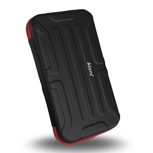 Aliens Large Travel Gadget Organiser Case Bag, Hardshell ABS Material, Shockproof, Water-Resistant Travel Storage Pouch for HDD/SSD, Gadget Organiser,Cable,Charger,Smartphone,airpods,Power Bank-Black - Image 1