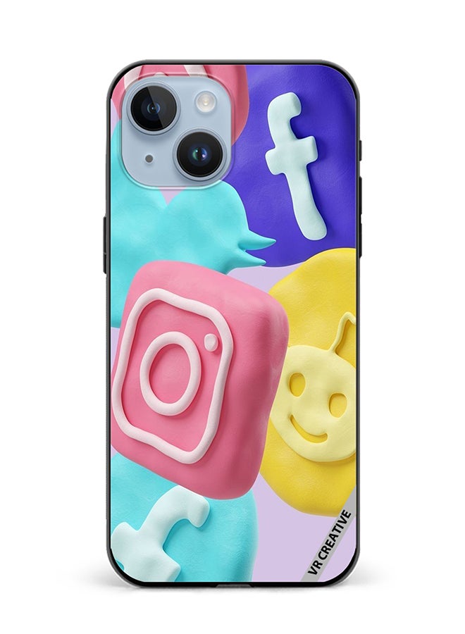 VR CREATIVE Protective Case Cover For Apple iPhone 15 Icon Design Multicolour - Image 1