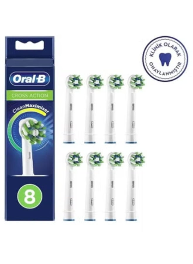أورال بي رأس فرشاة الأسنان الكهربائية النظيفة الحساسة Oral-B Pro ، على شكل X و فرشات ناعمة إضافية لإزالة الفرشاة اللطيفة وإزالة اللوحة ، حزمة من 8 رؤوس فرشاة الأسنان ، أبيض (قد تختلف التعبئة) - Image 4