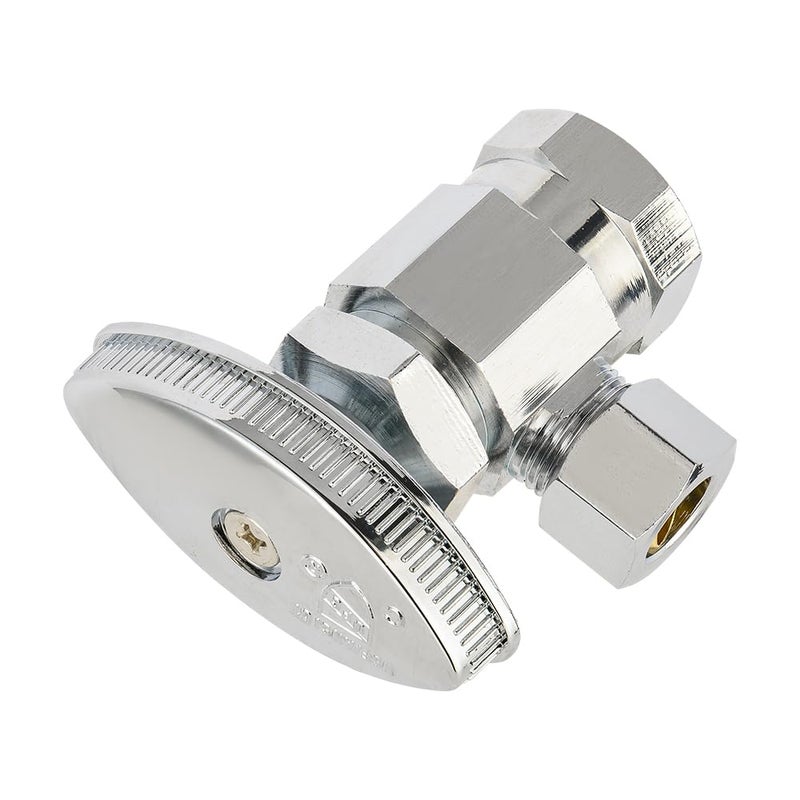 EFIELD (Pack of 5) EFIELD Multi-Turn Angle Stop Valve 1/2" Fip Iron Pipe x 3/8" OD, LF Brass Chrome Plate, NSF/ANSI 61,(VALVE365) - Image 4