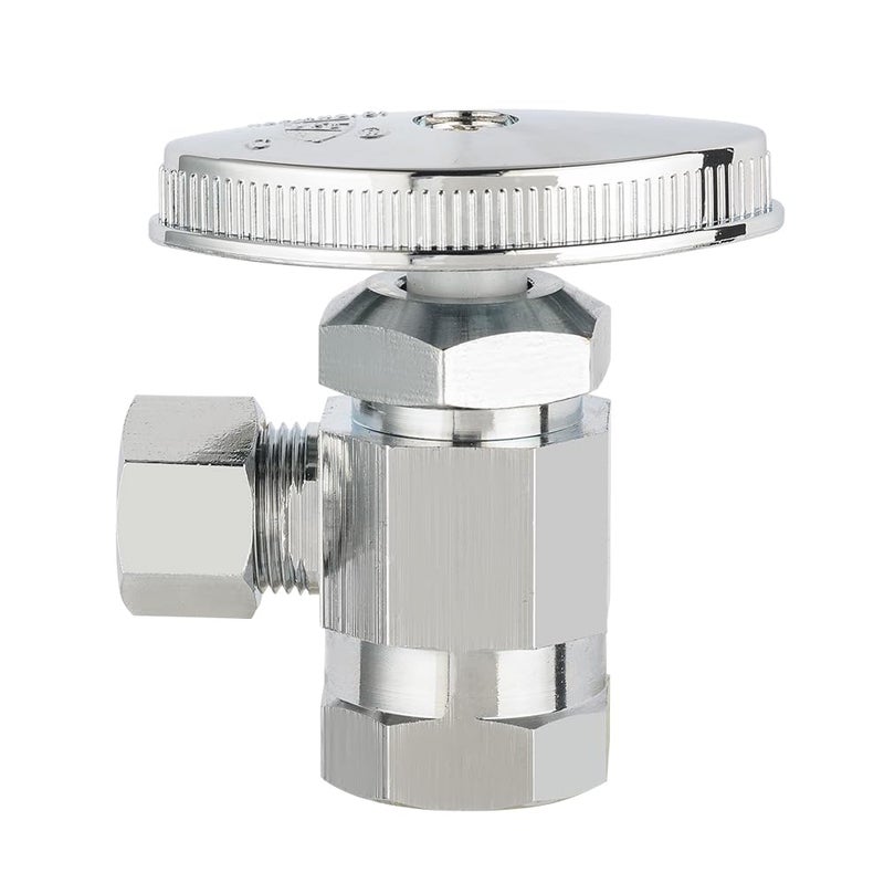 EFIELD (Pack of 5) EFIELD Multi-Turn Angle Stop Valve 1/2" Fip Iron Pipe x 3/8" OD, LF Brass Chrome Plate, NSF/ANSI 61,(VALVE365) - Image 5