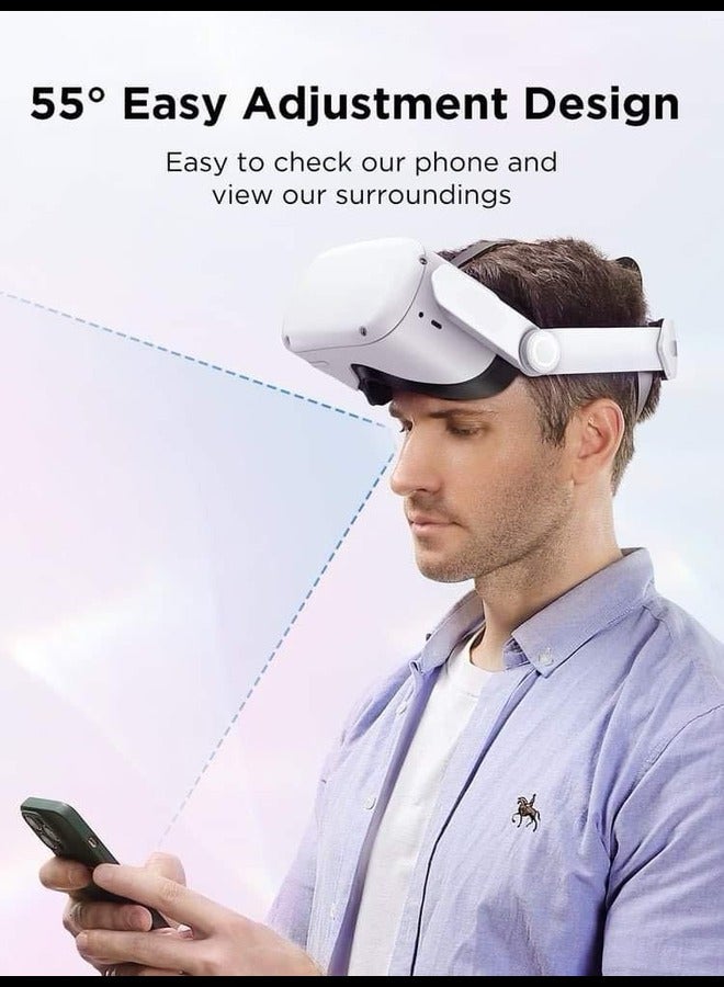 VR Headset Head Strap Premium Replacement Gaming VR Glasses Accessories Balancing Head Pressure Stand Holder Headband Compatible For Meta Quest 3 Headset  - Image 4