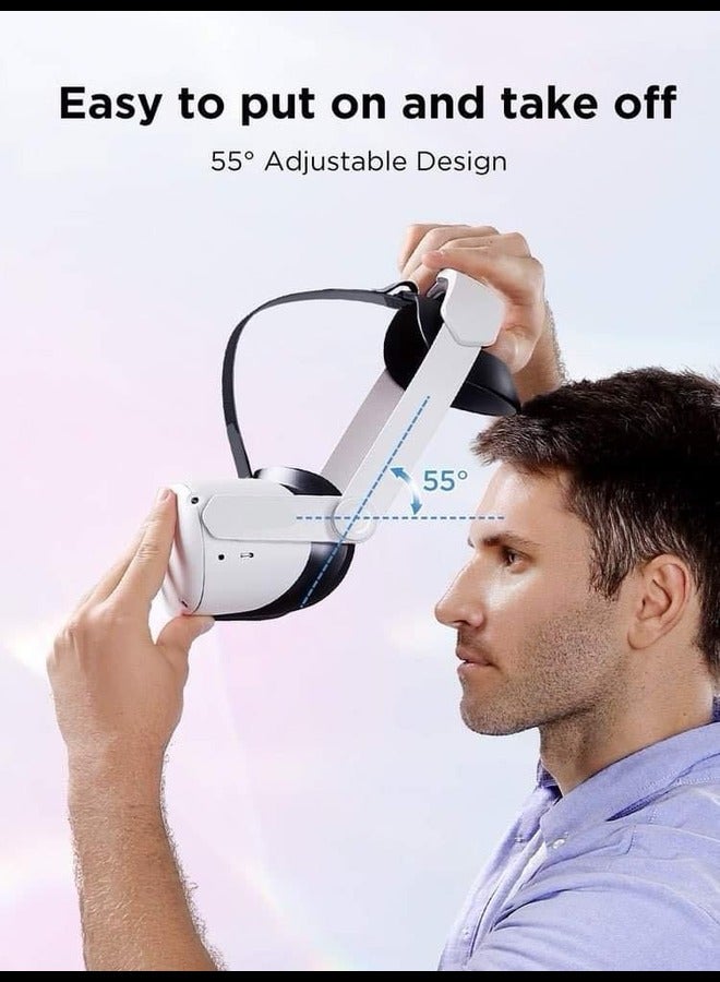 VR Headset Head Strap Premium Replacement Gaming VR Glasses Accessories Balancing Head Pressure Stand Holder Headband Compatible For Meta Quest 3 Headset  - Image 5