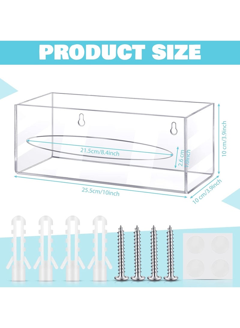 TPGP Trash Bag Dispenser Holder, Acrylic Garbage Bag Dispenser Roll Holder, Grocery Plastic Bag Dispenser, Wall Mount Single Side Loaded Trash Bag Organizer Storage Box Holder for Kitchen (10 x 4 x 4 Inch) - Image 3