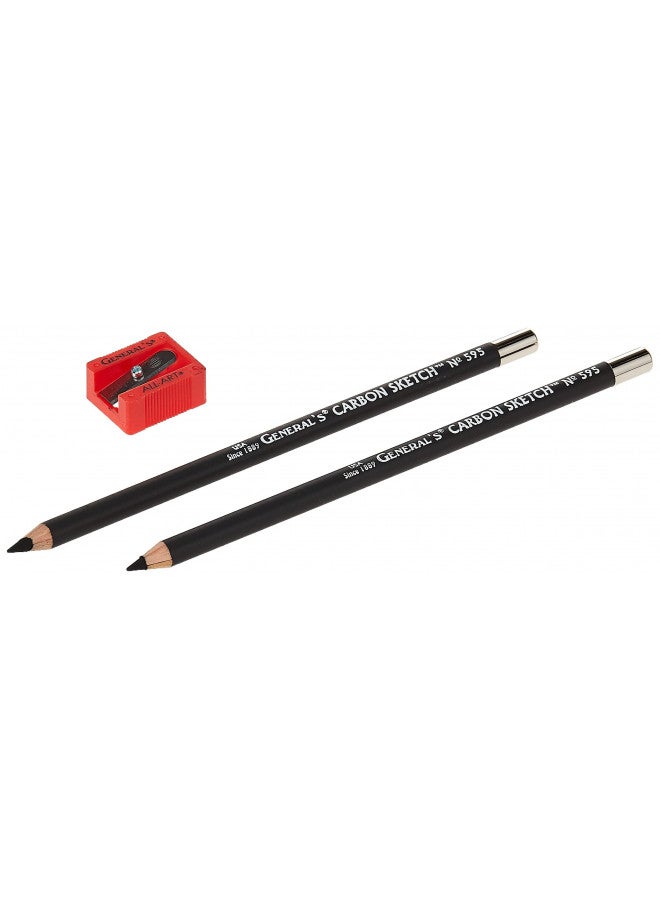 General Pencil Carbon Sketch Pencils 2/Pkg-#595-BP - Image 3