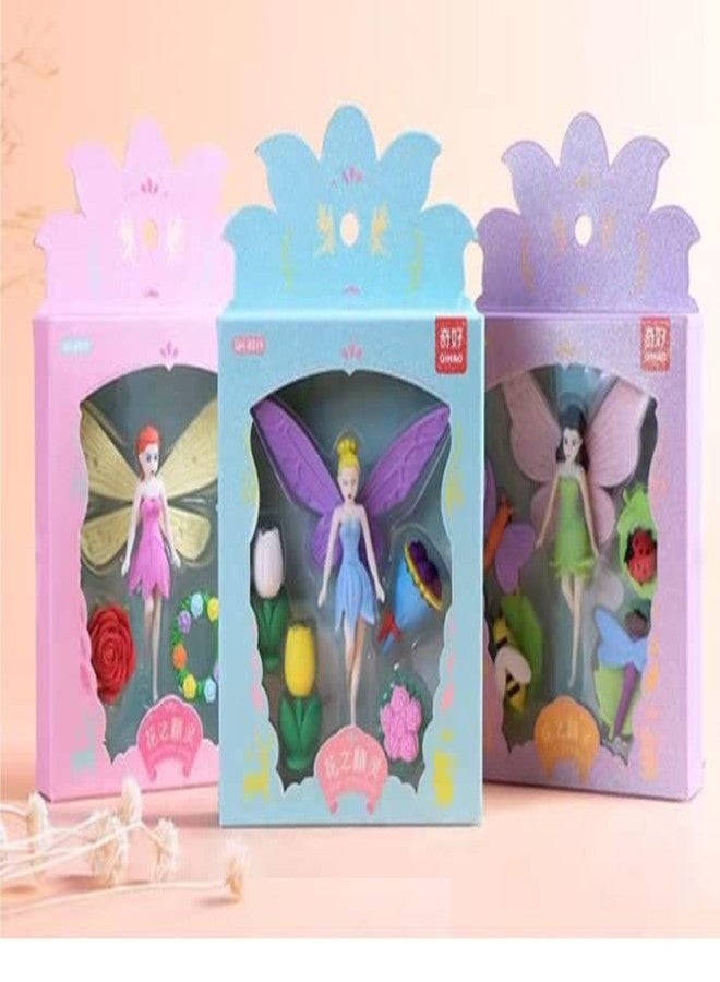 TEMSON Erasers for Kids – Fairy Princess Eraser for Kids, Stylish Erasers for Boys and Girls, Kids Stationary Set, Birthday Return Gift for Children (QH-8219) (C) - Image 1