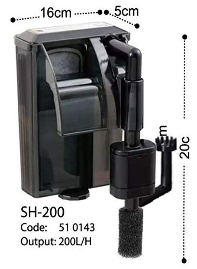 AQUALYF Pets DoPhin Aquarium Slim Hanging Water Filter SH200 - Image 2