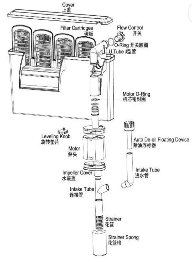 AQUALYF Pets DoPhin Aquarium Slim Hanging Water Filter SH200 - Image 3
