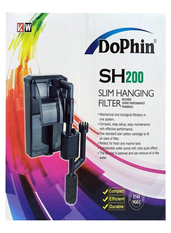 AQUALYF Pets DoPhin Aquarium Slim Hanging Water Filter SH200 - Image 4