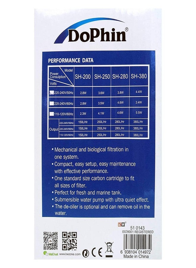 AQUALYF Pets DoPhin Aquarium Slim Hanging Water Filter SH200 - Image 5