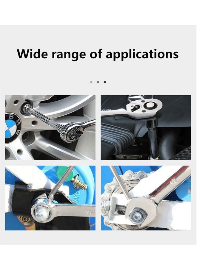 Sharpdo Auto Repair Tools 46-piece Set, Precision Hardware Repair Opening Set, Household Labor-saving Ratchet Wrench Tool Set, Suitable for Home/Repair Shop - Image 2