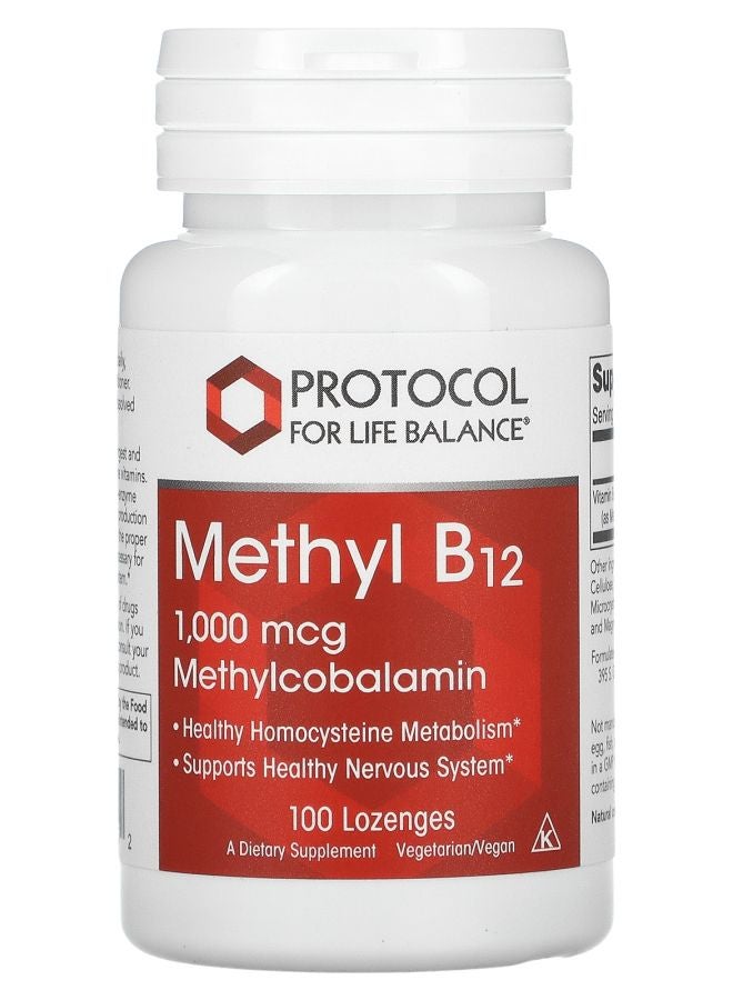 Protocol For Life Balance Methyl B12 1000 mcg 100 Lozenges