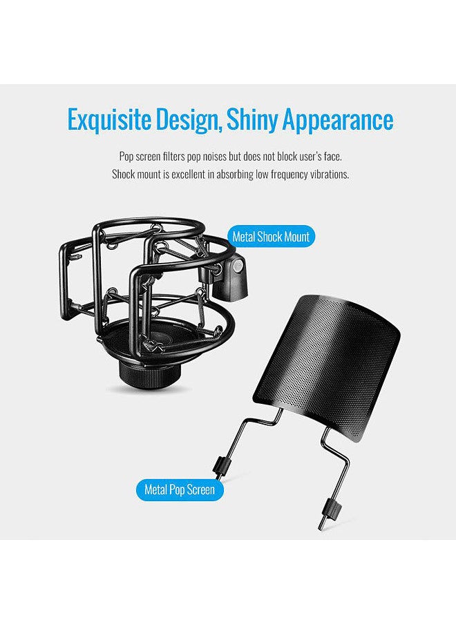 TAKSTAR - PC-K750 Professional Recording Microphone XLR Condenser Mic Unidirectional Cardioid Studio Mic with Shock Mount Pop Filter for Podcasting Live Streaming - Image 1