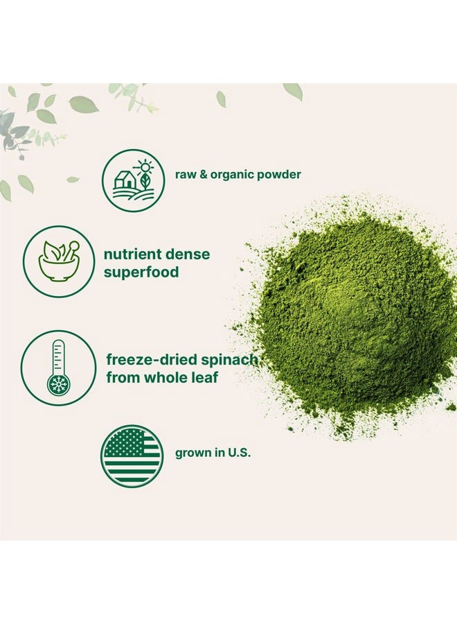 Micro Ingredients Sustainably US Grown, Organic Spinach Powder, 1 Pound, Freeze Dried from Whole Leaf, Rich in Beneficial Thylakoids and Chlorophyll, Contains Multivitamins, Non-GMO, Vegan Friendly - Image 3