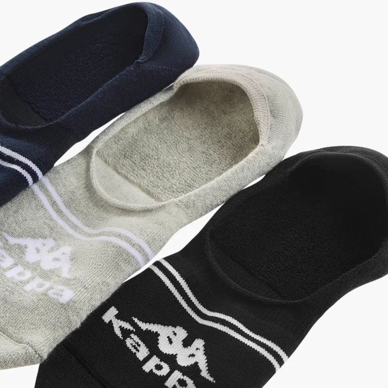Kappa  Set of 3 - Kappa Logo Detail Invisible Socks with Antibacterial Protection for Men | Best Price UAE