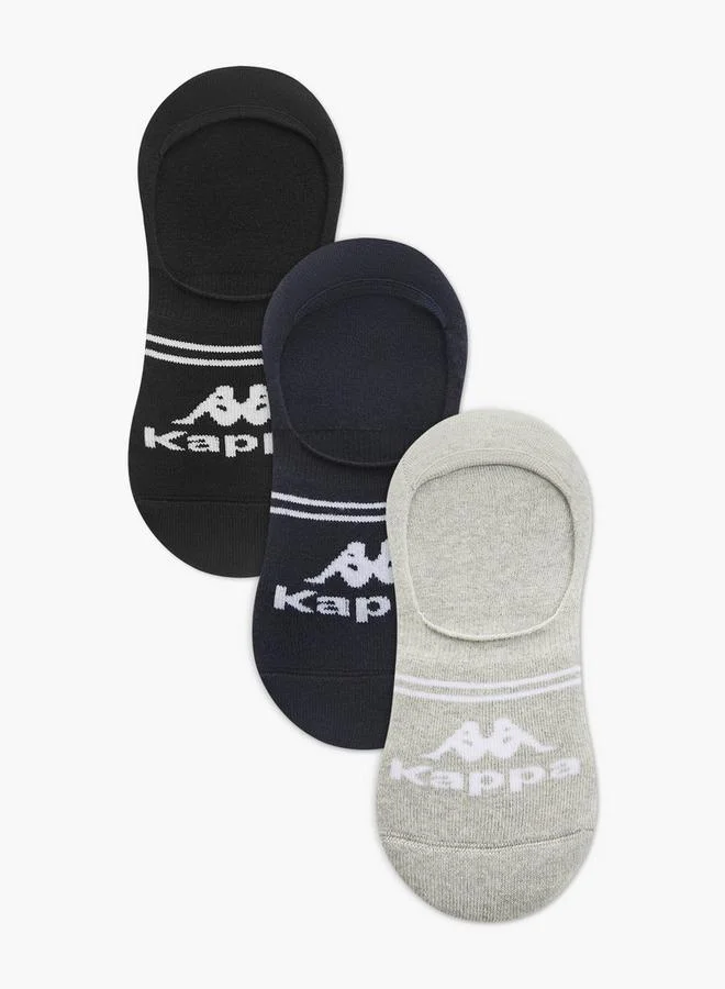 Set of 3 - Kappa Logo Detail Invisible Socks with Antibacterial Protection