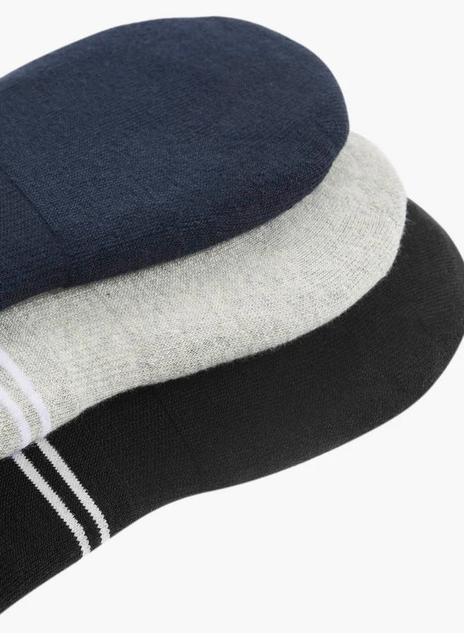 Kappa  Set of 3 - Kappa Logo Detail Invisible Socks with Antibacterial Protection for Men | Best Price UAE