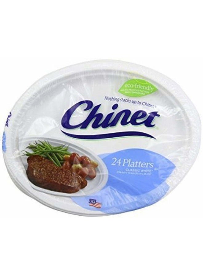 Chinet Premium 12 5/8 x 10-Inch Paper Plates, Platters, 24 ct - 2 Pack - Image 1