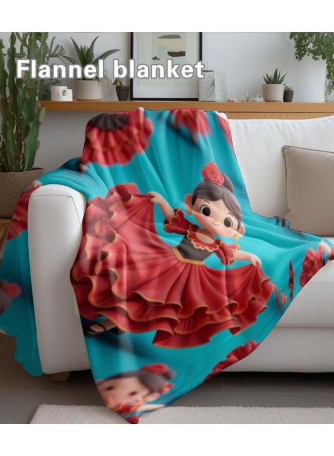 general Baby and children's cartoon flannel thin blanket (warm and comfortable, suitable for sleep, games) 70cm*100cm - Image 5