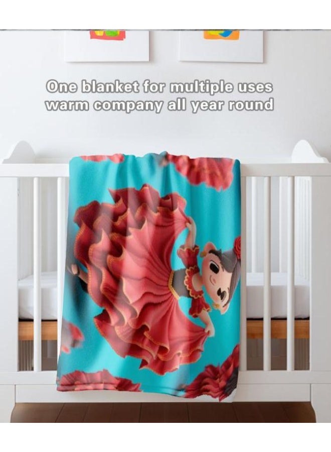 general Baby and children's cartoon flannel thin blanket (warm and comfortable, suitable for sleep, games) 70cm*100cm - Image 3