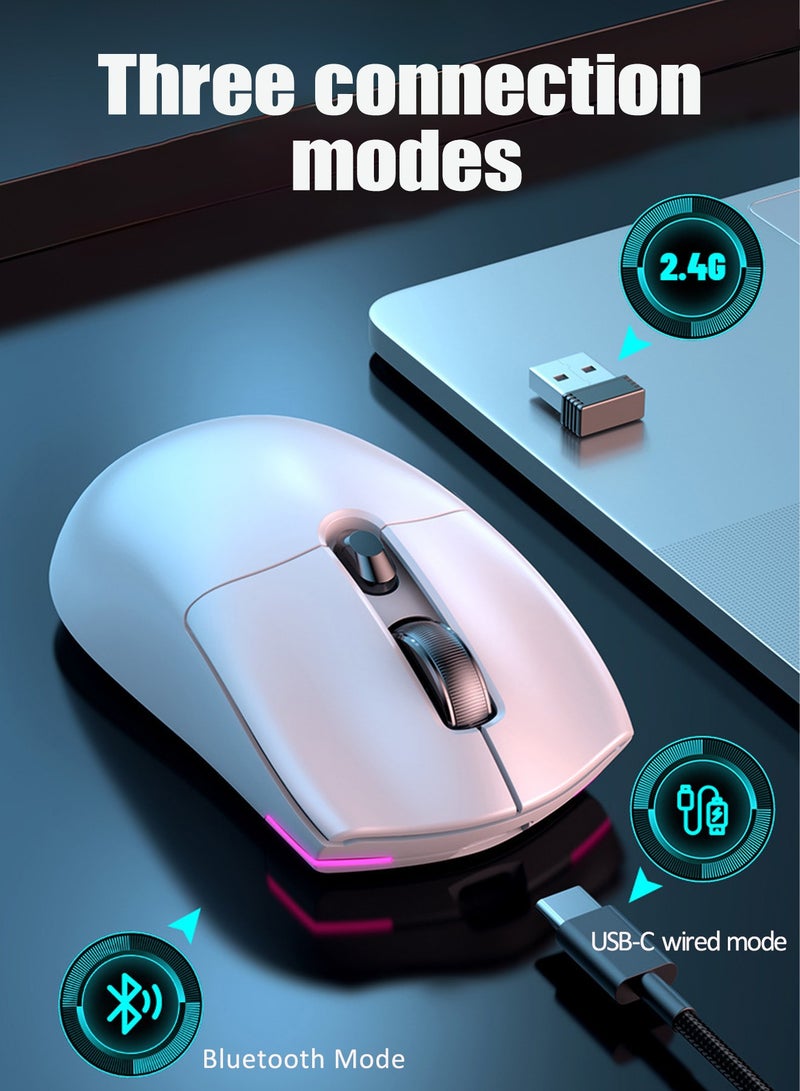 DRAKLAW Wireless Gaming Mouse with Tri-Mode 2.4G/USB-C Wired/Bluetooth, Lightweight Gaming Mouse,Rechargeable Wireless Mouse,Gaming Mice 12000 DPI,6 Programmable Buttons for PC/Laptop/Win/Mac  - Image 2