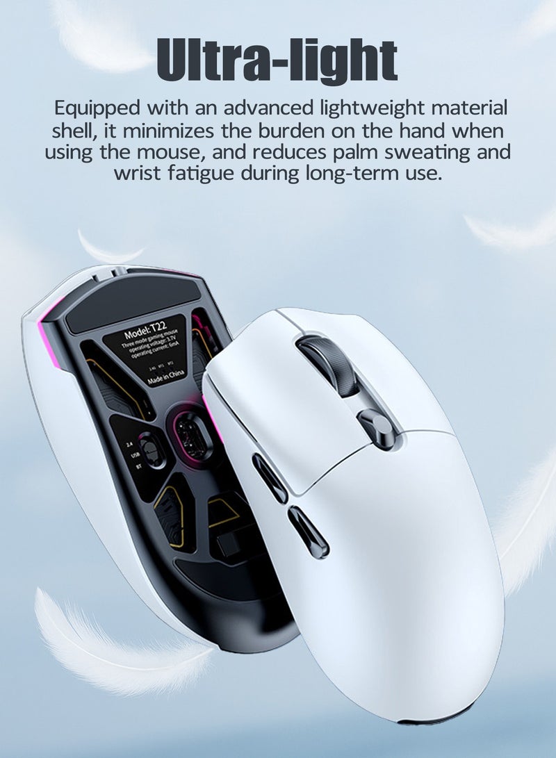 DRAKLAW Wireless Gaming Mouse with Tri-Mode 2.4G/USB-C Wired/Bluetooth, Lightweight Gaming Mouse,Rechargeable Wireless Mouse,Gaming Mice 12000 DPI,6 Programmable Buttons for PC/Laptop/Win/Mac  - Image 3