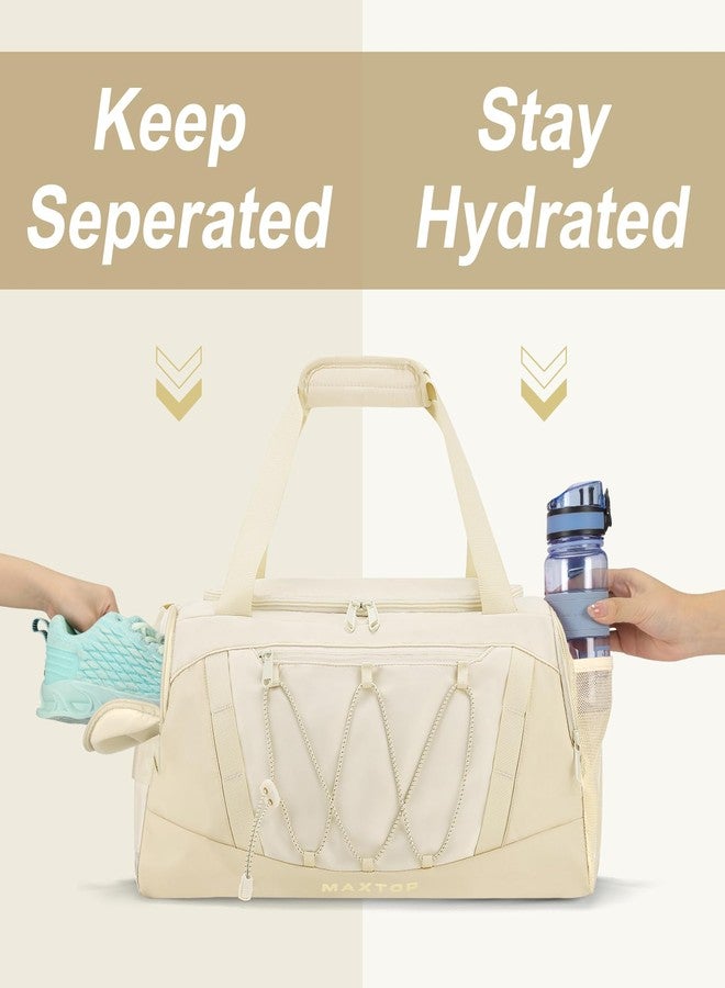 MAXTOP Gym Bag for Women Carry On Tote Weekender Overnight Bag Large Capacity Travel Duffel Bag With Shoe Compartment,Gym Tote Bag with Dry and Wet Separation - Image 5