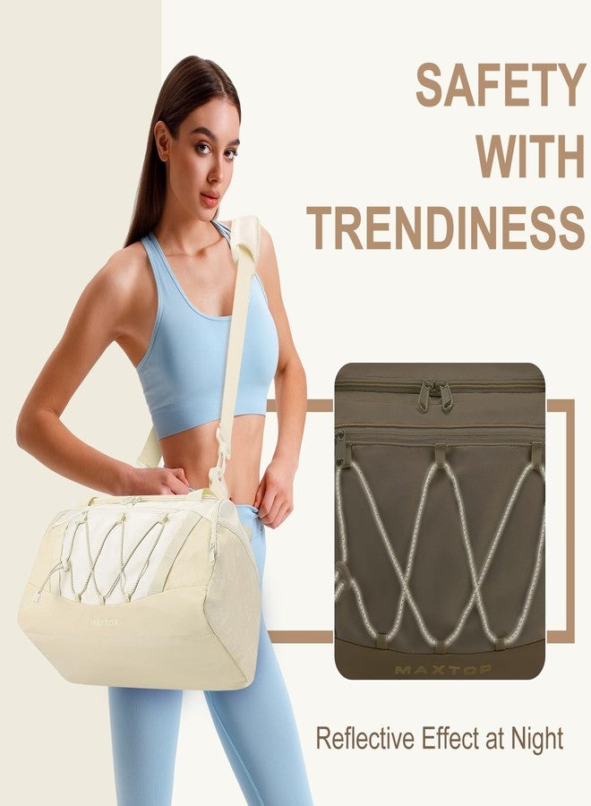 MAXTOP Gym Bag for Women Carry On Tote Weekender Overnight Bag Large Capacity Travel Duffel Bag With Shoe Compartment,Gym Tote Bag with Dry and Wet Separation - Image 2