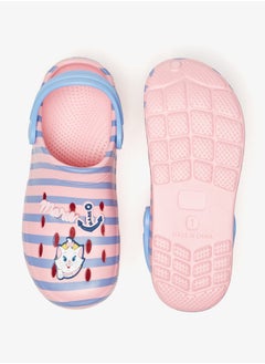 Disney Girls Marie Applique Detail Striped Clogs  - Image 4