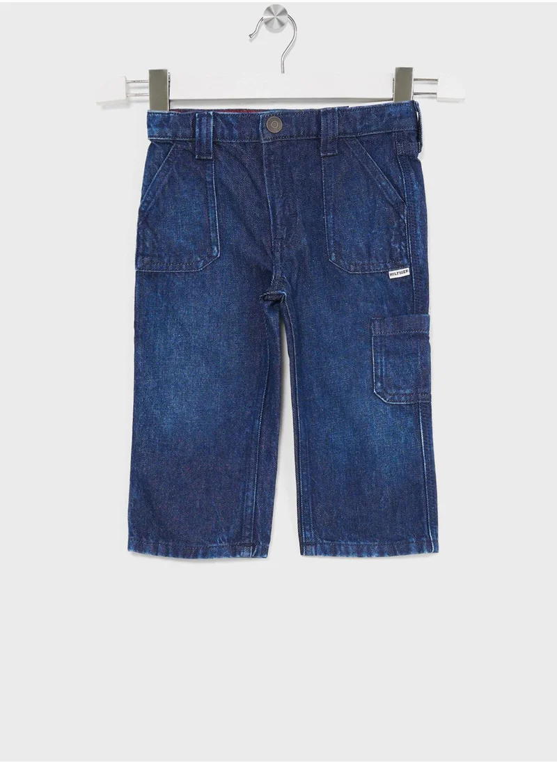 TOMMY HILFIGER Kids Wide Leg Cargo Jeans
