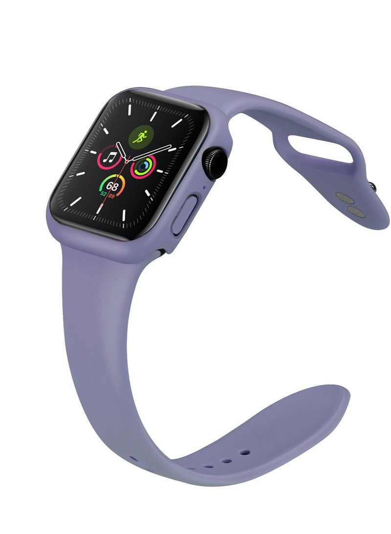 GULFLINK Silicone Watchbands 220mm Length with Protective Case Cover for Apple iWatch 7 45mm - Image 3