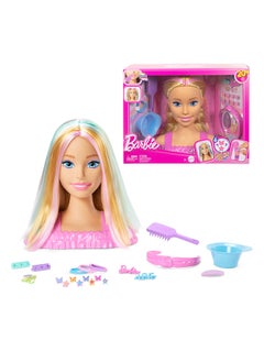 Barbie Doll Styling Head, Blonde Hair with 20+ Hair Styling Accessories Including Star & Butterfly Color Change Hair Clips  - Image 1